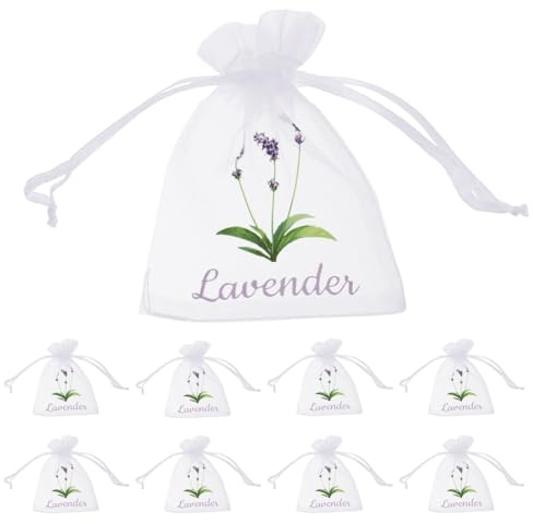 PRETYZOOM Empty Lavender Sachet Bags 3.5 x 2.7 in – Breathable Organza for Fragrance Release & Moisture Control – for Wardrobes, Drawers, Closets, Jewellery Storage