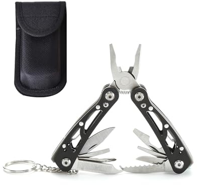 Donvuka Multitools Pliers, Multifunktionale Zange, 14 In 1 Multitool Werkzeug mit Faltbare Zange Messer, Schraubendreher, Flaschenöffner und Nylonetui