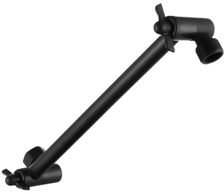 Gettimore Support de douche réglable pour pommeau de douche avec tige d'extension, base anti-fuite en acier inoxydable pour connexion de pulvérisation supérieure, installation flexible, écrou mobile