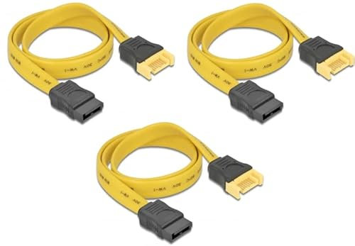 DELOCK Câble SATA 6 Go/s 50 cm Jaune