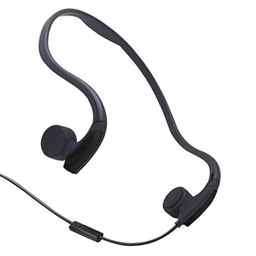 Easycat Casque de sport stéréo à conduction osseuse avec microphone à réduction du bruit (Noir)