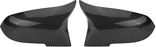 Keenso Auto Spiegelkappen, 1 Paar Auto Tür Außenspiegelkappe Rückspiegelkappe Seitenspiegel Abdeckungen für 220i 328i 420i F20 F21 F22 F30 F32 F33 F36 X1 E84 (Kohlenstoffmuster)