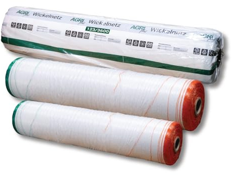 AGRIplus Wickelnetz für Rundballen | 1,25 x 3000 m | UV-beständig und reißfest | Brennholznetz | Rundballennetz | Heunetz | Pressennetz