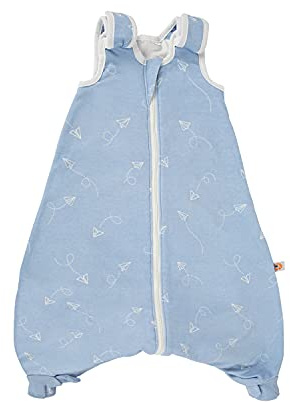 Ergobaby Ganzjahres Baby-Schlafsack Neugeborene 56-62 Baumwolle, Ganzjahresschlafsack Baby 0-6 Monate TOG 1, Paper Planes