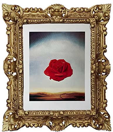 Detaljer om väggmålning Salvador Dali den meditativa Rose Fundació Gala bild barockram 45 x 38 cm