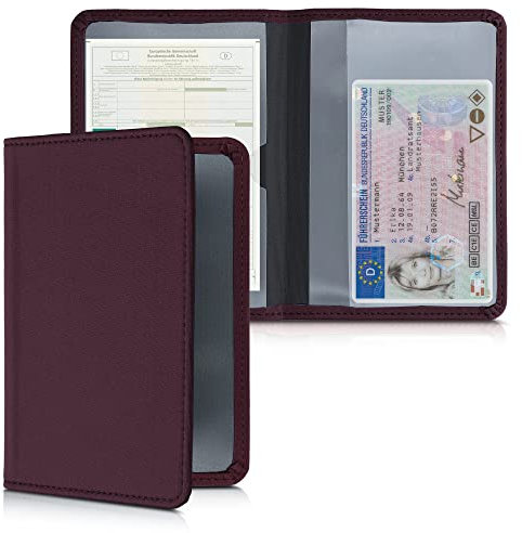 kwmobile Fahrzeugschein Hülle mit Kartenfächern - Neopren Hülle Fahrzeugschein Mappe - Tasche Etui für Kfz Zulassungsbescheinigung Führerschein Ausweis Kartenhüllen