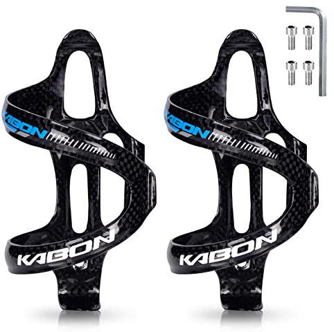 KABON Fahrrad Flaschenhalter,Ultraleichter 3K Carbon Radfahren Wasserflaschenhalter Getränkehalter für Outdoor-Aktivitäten