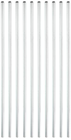 sourcing map 10 Stück Runde Kupplung Mutter M4x0.7mm Innengewinde 230mm Gewinde Rund Hülse Verbinder Stange Bolzen Rohrmutter Hardware Befestigung Silber