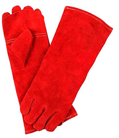 FLYIFE Mechaniker Handschuhe,1/2/5/10 Paar Gartenhandschuhe aus Leder für Damen und Herren - Lange Rindsleder Arbeitshandschuhe für Garten und Haushaltsaufgaben,Schutzhandschuhe 40cm