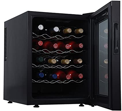20 Bottle Wine Cooler - Free Standing Single Zone Fridge and Chiller,With Slide-out Shelf,Smart Touch Temperature Control Range: 12-18℃,48 Liter Capacity Freestanding Mini Wine Cabinet
