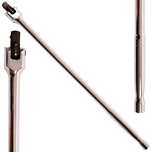NTI 18'' x 1/2'' Flexi BAR | Steel Grip | Wrench | Socket | Breaker | DIY | Square Drive | Extension | Garage | Emergency | Workshop | CRV | Knuckle | HD | Steel | Hand Tools UK Free P&P