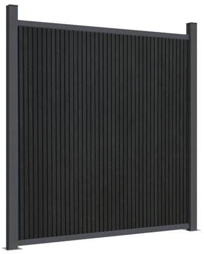 vidaXL Zaunelement, Gartenzaun für Privatsphäre und Dekoration, Sichtschutz für Außenbereich, Windschutz Zaun Lamellenzaun, Grau WPC