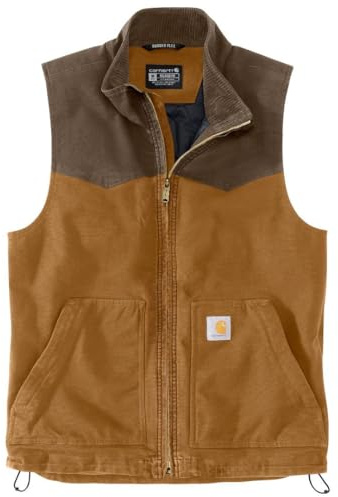 Carhartt Herr 106433 Montana Rugged Flex® Duck avslappnad passform väst, Carhartt Brun/Kaffe, L