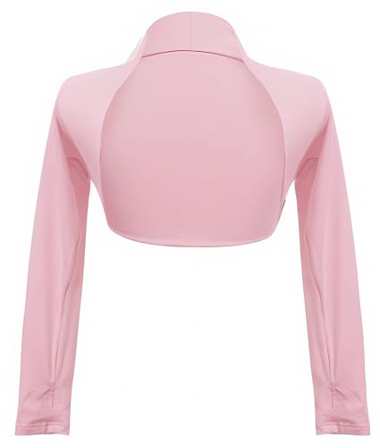SEAUR Mädchen Ballett Strickjacke Lange Ärmel Schulterjacke Stilvoll Zucken Bolero Cardigan Kinder Tanz Offene Front Strickjacke