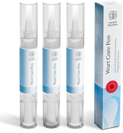 Health Routine Wart Care Pen 3er Pack — Warzenpflege Stift | Hautpflege Stift, Mit Teebaumöl, Salicylsäure, und Rizinusöl für kosmetische Hautpflege