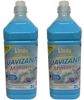 KIMIA - Suavizante Concentrado Spring Bloom Mimoso 2 x 2L | Suavidad y Fragancia Duradera | Fórmula Avanzada con Microcápsulas de Aroma y Protección de Olores | Todo Tipo de Tejidos y Lavadoras
