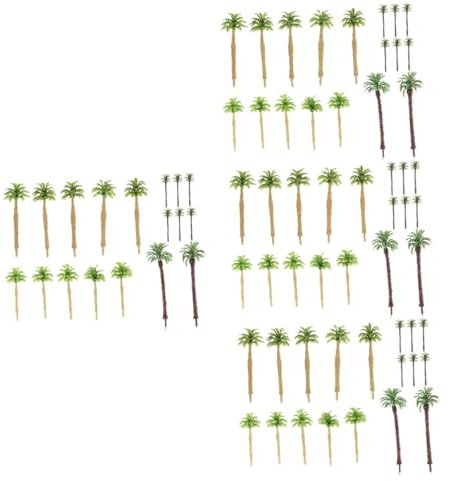 Abaodam 68 STK Mini-bäume Zum Basteln Künstliche Palmen Mini-landschaftsdekor Modellbaum Bauen Sandtisch DIY Modell Sandtischbaummodell Miniatur-kunstpalme Mini-baummodell Plastik