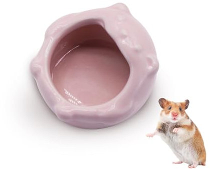 LuckyOpt Kleiner Keramik-Haustier-Hamsternapf, leicht zu reinigen, Anti-Umdrehung, Futternapf für kleine Tiere, Hamsterfutter und Wassernapf für Goldbären, Kaninchen, Igel, holländische Schweine,