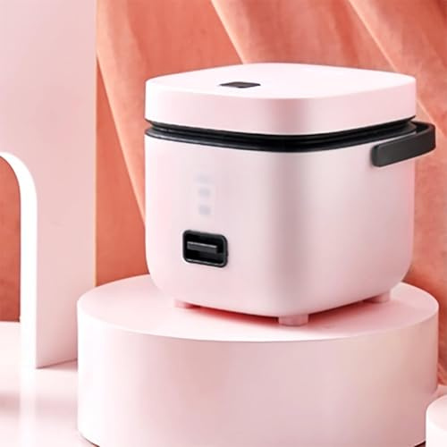 PanHuiWen Electric Rice Cooker Small 1 Person, Mini Rice Cookers Electric Small Rice Steamer Small Cooker 2 Cup, Multi-Cooker For Rice with Steamer,Pink