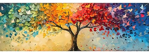SHEGZHUC 110x50cm Diamond Painting Baum des Lebens - Vier Jahreszeiten Lebensbaum XXL Diamant Malerei Kunst Stickerei Kreuzstich Bild Geschenk Wanddekoration
