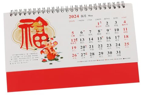 DIYEAH Calendrier Mensuel Inversé Avec Reliure Spirale Calendrier De Table Pour Maison Bureau Design Simple Et Pratique