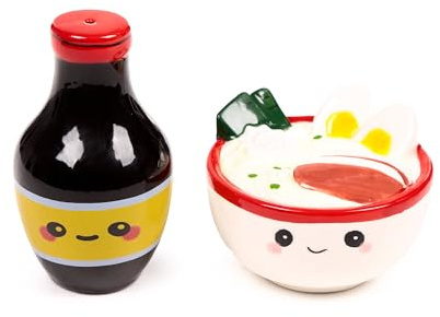 Puckator Nori The Ramen Foodiemals Ceramic Salt & Pepper Set