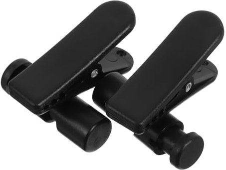 KOMBIUDA 2Pcs Black Rotatable Headphone Cable Clip Durable Earphone Wire Clamp for Clothing Shirt Holder Compatible with Mobile Phone Headsets