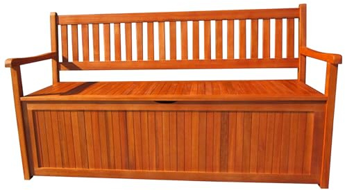 TPFGarden Truhenbank Beno, 3-Sitzer Gartenbank mit Stauraum, Akazie, FSC®-Zertifiziert