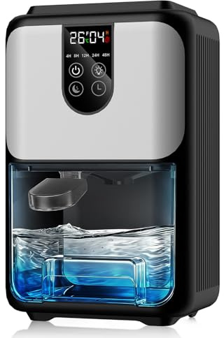 Luftentfeuchter 1800 ml Elektrisch mit Automatischer Abschaltung, Leiser Luftentfeuchter für Zuhause mit 7 Farblicht, 48h Timer - Ideal für Schlafzimmer, Badezimmer, Keller, RV& Kleiderschrank