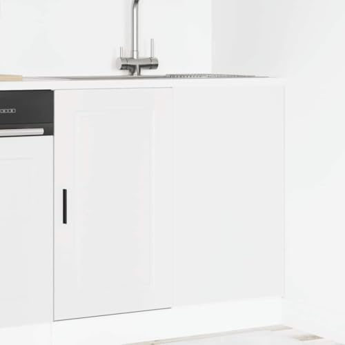 YuuSsea Köksunderskåp Porto vit, trämaterial, 86 x 46 x 81,5 cm, justerbara fötter, gott om lagringsutrymme för kök, hållbar och lätt att rengöra
