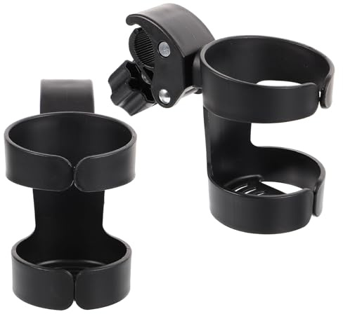 Abaodam 2 pièces Porte-gobelet pour Fauteuil Roulant et Déambulateur Support Réglable Antidérapant pour Poussette Organiseur de Boissons pour Seniors et Adultes Lot