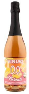 Vinuci Floreale 0.0% Cuvée Rosé Frizzante Dealcolizzato – Vino Analcolico Vegano Leggero, Fruttato e Elegante 0,75L