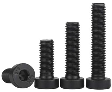 CVAADV M3 M4 M5 M6 M8 M10 M12 M16 DIN7984 Güteklasse 8. Stahl Schwarz Innensechskant Innensechskant dünne kurze Profil-Zylinderkopfschraube(50mm,1pc M16)