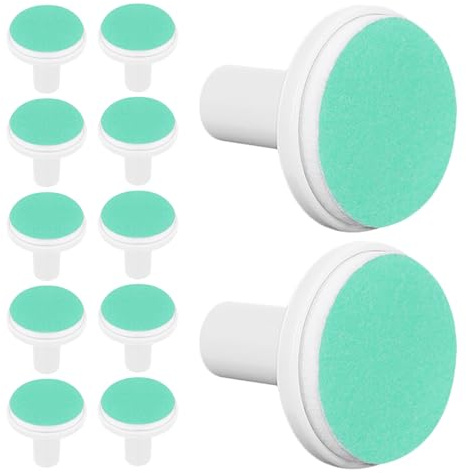 Gatuida 12 Coussinets de Rechange pour Limes à Ongles Bébé Vert Doux sur Peau en Plastique et Papier de Verre pour Soins des Ongles la Maison sans Salon