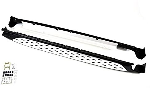 J&J AUTOMOTIVE Marche-Pieds Latéraux pour Hyundai Santa Fe 2013-2018, Lot de 2 Pcs (Gauche et Droite), Antidérapant, Aluminium