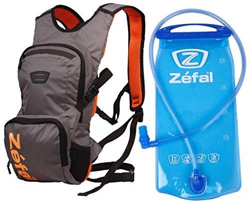 Zefal Zéfal Z Hydro XC-Grau & Orange Trinkrucksack 6 l + 2 l Trinkblase inklusive – Fahrrad und Wandern Unisex Erwachsene, Grau und Orange, FR (Einheitsgröße)