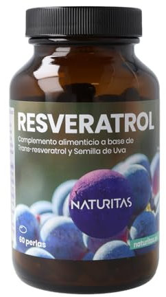 Resveratrol 60 Perlas Naturitas Essentials | Antioxidante | Complemento alimenticio | Sin gluten y sin lactosa
