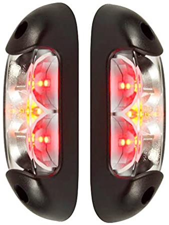 Web Truck 2 x LED feu de gabarit feu de position 12-24V, 3 couleurs : blanc, rouge, orange pour camions, remorques, caravanes, etc.