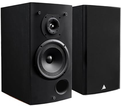Triangle - Enceinte Hi-FI Comète 902 - Enceinte Bibliothèque - Puissance Admissible 80W - Rendement 91 DB/W/m – Polyvalente Musique et Home-Cinéma - 220 x 400 x 280 mm - Noir (Paire)