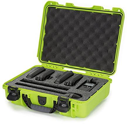 Nanuk 910 wasserdichter Hartschalenkoffer mit Schaumstoffeinlage für Rode Newsshooter Kit, Limettengrün
