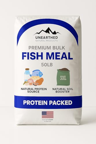 Unearthed Ruminant Grade Menhaden Fish Meal, 50 lbs, Natural Fertilizer or Protein Source for Animal Feed