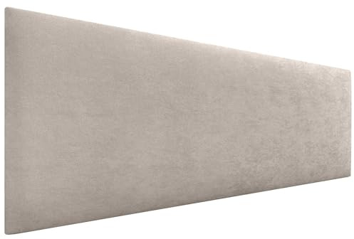 DHOME Kopfteil aus Kunstleder oder Stoff AQUALINE - Glatt Mit Beinen, Gepolstert, Luxusbett (Stoff Beige, 150cm für Betten 150/160)