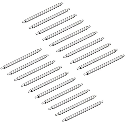 uxcell 20pcs Watch Band Pin 16mm Stainless Steel Spring Bar Pins 1.2mm Dia for Connects the Watch Strap to the Watch Case or Clasp