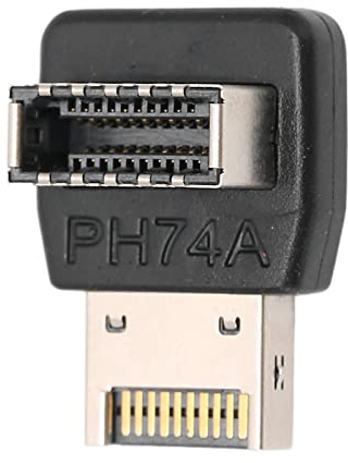 ASHATA Adaptateur USB 3.1 Type E Coude de Direction à 90 Degrés Convertisseur Vertical D'en-tête USB C pour Carte Mère D'ordinateur(PH74A)