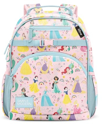 Simple Modern Medium Disney Toddler Backpack for School Girls and Boys | Kindergarten Elementary Kids Backpack | Fletcher Collection | Kids - 15 tall | Princess Rainbows