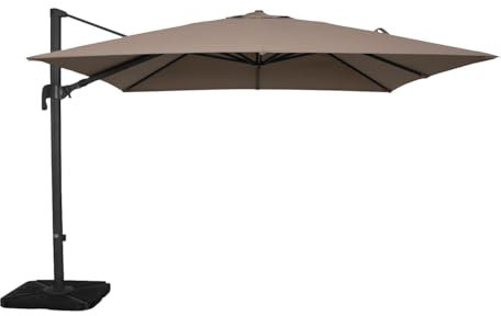 MilaniHome.it - ombrellone decentrato 3x4 in Alluminio per Giardino m 3 x 4di coloreTaupe