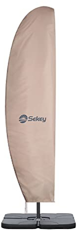 Sekey Sonnenschirm Schutzhülle für Ampelschirm mit Stab, 280×30/81/46 cm Abdeckhauben für Sonnenschirm, 100% Polyester