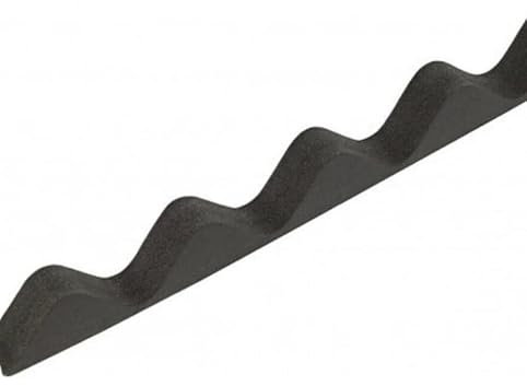 Riayk Mini Profile Eaves Fillers for Corrugated PVC Roof Sheets, 25mm Thick, Pack of 10(Black)