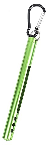 Fishing Thermometer, 17.5cm Fly Fishing Tool, Stream Water Temperature Measurement Tools, Metal Fishing Stream Thermometer, Temperature Measuring with Carabiner Clip (Green)