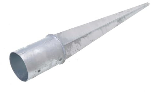 Aqbau® Manicotto rotondo da 100 mm, supporto per pali di ancoraggio a terra, manicotti da appoggio per pavimento, supporto per pali in acciaio zincato a caldo, per tettoie da giardino, pergolati